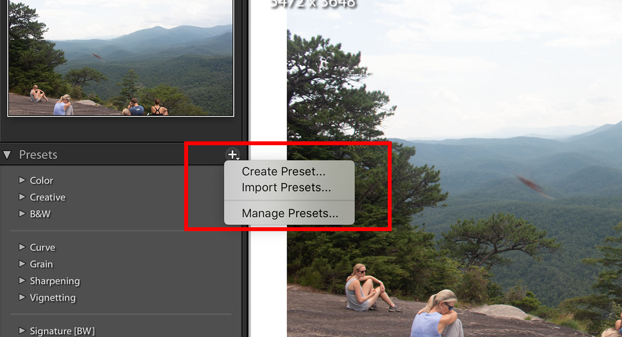 importing presets in lightroom